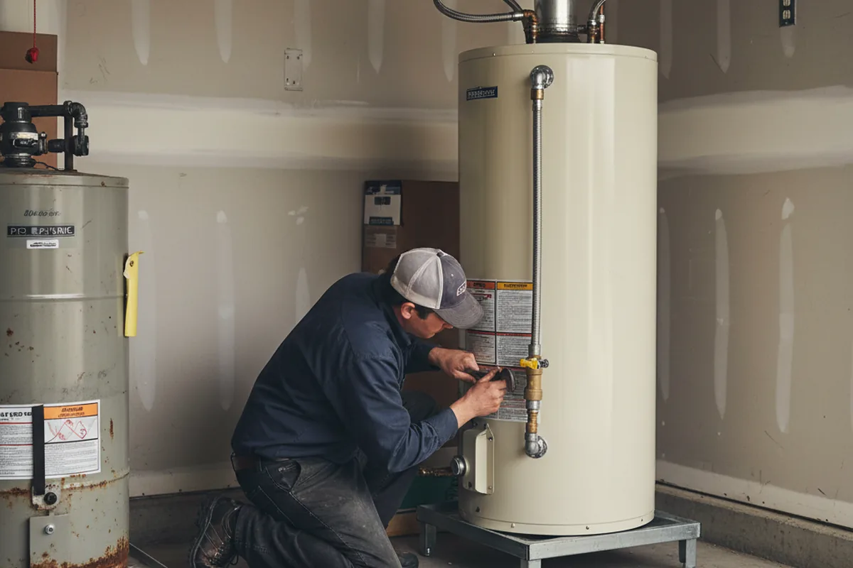 Water heater and shutoff valve replacement in Vernon